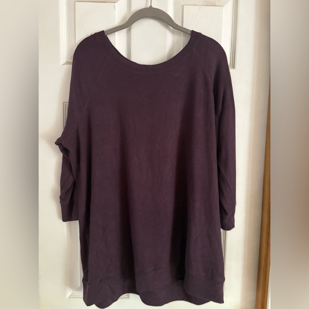 Market & Spruce Deep Purple Knit Top
